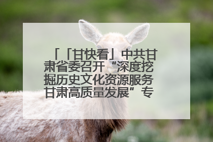 「甘快看」中共甘肃省委召开“深度挖掘历史文化资源服务甘肃高质量发展”专题协商座谈会 胡昌升主持并讲话