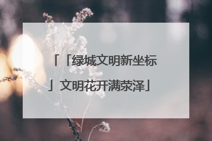 「绿城文明新坐标」文明花开满荥泽