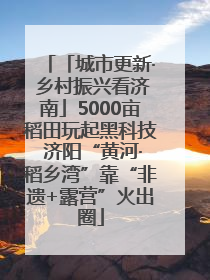 「城市更新· 乡村振兴看济南」5000亩稻田玩起黑科技 济阳“黄河·稻乡湾”靠“非遗+露营”火出圈