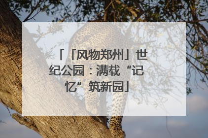「风物郑州」世纪公园：满载“记忆”筑新园