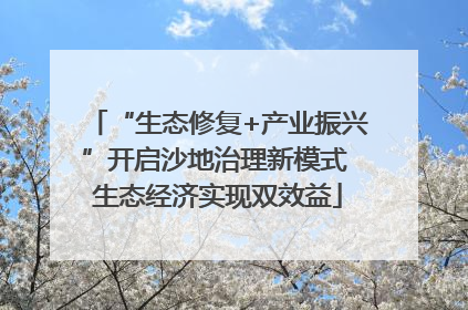 “生态修复+产业振兴”开启沙地治理新模式 生态经济实现双效益
