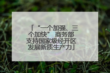 “一个加强、三个加快” 商务部支持国家级经开区发展新质生产力