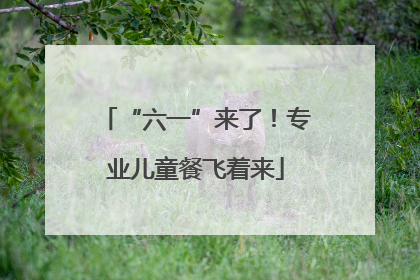 “六一”来了！专业儿童餐飞着来