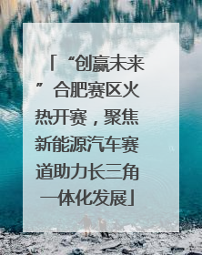 “创赢未来”合肥赛区火热开赛，聚焦新能源汽车赛道助力长三角一体化发展