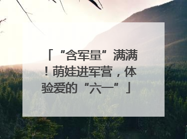 “含军量”满满！萌娃进军营，体验爱的“六一”