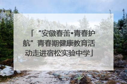 “安徽春蕾•青春护航”青春期健康教育活动走进宿松实验中学