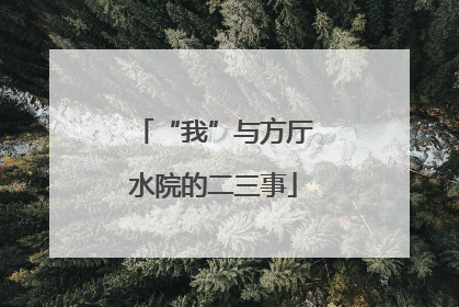 “我”与方厅水院的二三事