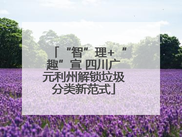 “智”理+“趣”宣 四川广元利州解锁垃圾分类新范式