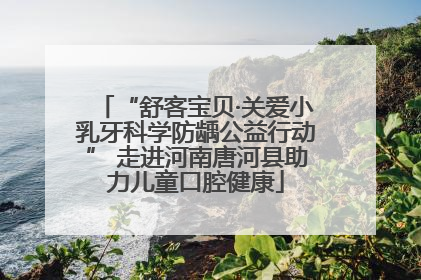 “舒客宝贝·关爱小乳牙科学防龋公益行动” 走进河南唐河县助力儿童口腔健康