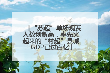 “苏超”单场观赛人数创新高，率先火起来的“村超”县城GDP已过百亿