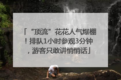 “顶流”花花人气爆棚！排队1小时参观3分钟，游客只敢讲悄悄话