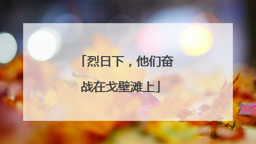 烈日下，他们奋战在戈壁滩上