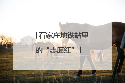 石家庄地铁站里的“志愿红”