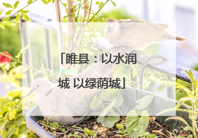 睢县：以水润城 以绿荫城