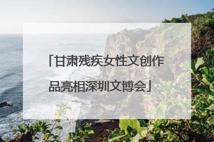 甘肃残疾女性文创作品亮相深圳文博会