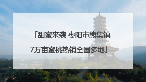 甜蜜来袭 枣阳市熊集镇7万亩蜜桃热销全国多地