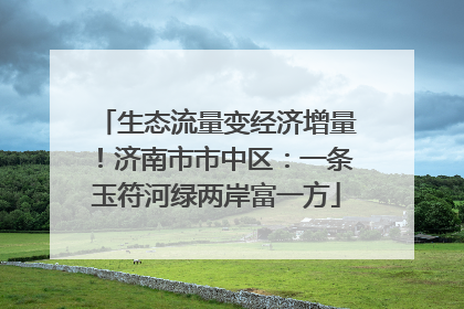 生态流量变经济增量！济南市市中区：一条玉符河绿两岸富一方