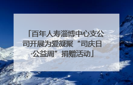 百年人寿淄博中心支公司开展为爱凝聚“司庆日·公益周”捐赠活动