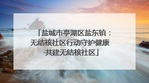 盐城市亭湖区盐东镇：无结核社区行动守护健康 ·共建无结核社区