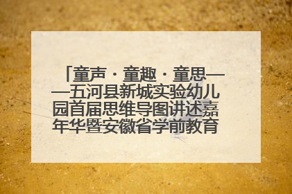 童声・童趣・童思——五河县新城实验幼儿园首届思维导图讲述嘉年华暨安徽省学前教育教研基地园项目阶段性成果展示活动