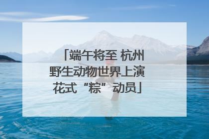端午将至 杭州野生动物世界上演花式“粽”动员