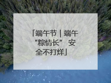 端午节｜端午“粽情长” 安全不打烊