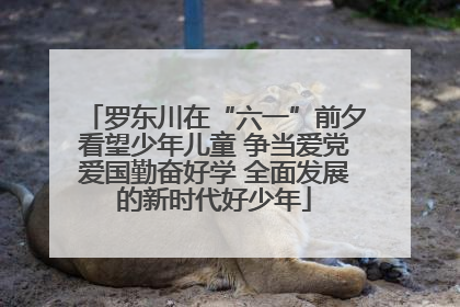 罗东川在“六一”前夕看望少年儿童 争当爱党爱国勤奋好学 全面发展的新时代好少年