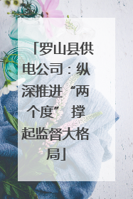 罗山县供电公司：纵深推进“两个度” 撑起监督大格局