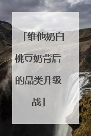 维他奶白桃豆奶背后的品类升级战