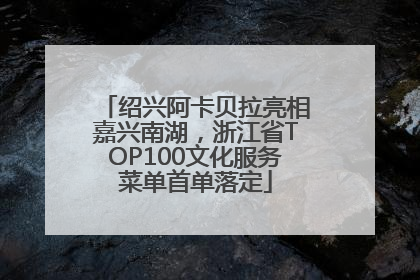 绍兴阿卡贝拉亮相嘉兴南湖，浙江省TOP100文化服务菜单首单落定