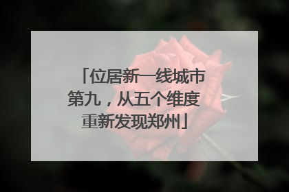 位居新一线城市第九，从五个维度重新发现郑州