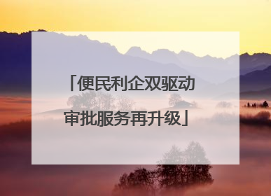 便民利企双驱动 审批服务再升级