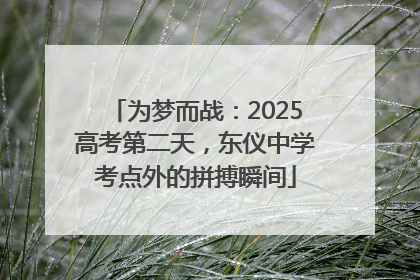 为梦而战：2025高考第二天，东仪中学考点外的拼搏瞬间
