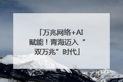 万兆网络+AI赋能！青海迈入“双万兆”时代