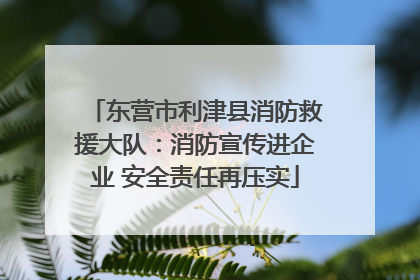 东营市利津县消防救援大队：消防宣传进企业 安全责任再压实