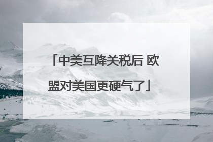 中美互降关税后 欧盟对美国更硬气了