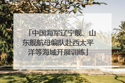 中国海军辽宁舰、山东舰航母编队赴西太平洋等海域开展训练
