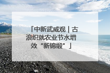 中新武威观｜古浪织就农业节水增效“新锦缎”