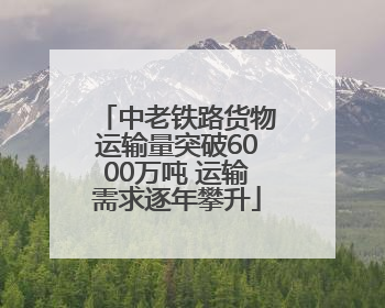 中老铁路货物运输量突破6000万吨 运输需求逐年攀升