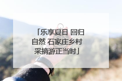 乐享夏日 回归自然 石家庄乡村采摘游正当时