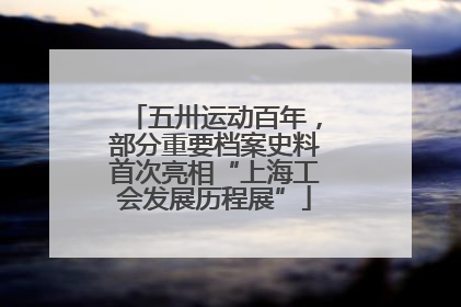 五卅运动百年，部分重要档案史料首次亮相“上海工会发展历程展”