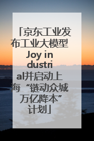 京东工业发布工业大模型Joy industrial并启动上海“链动众城 万亿降本”计划