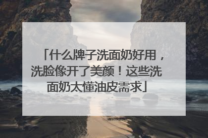 什么牌子洗面奶好用，洗脸像开了美颜！这些洗面奶太懂油皮需求