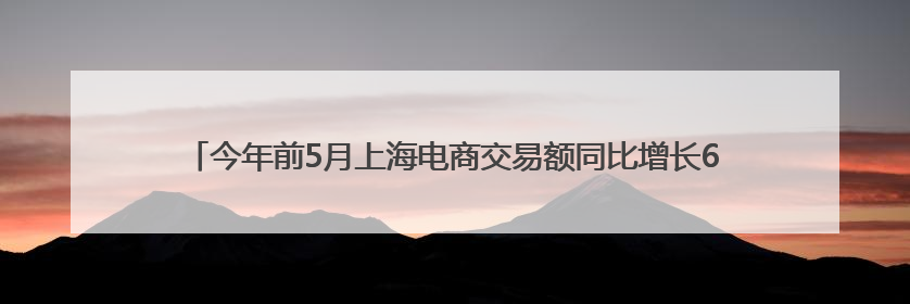 今年前5月上海电商交易额同比增长6.1%！2025上海数字生活节开幕
