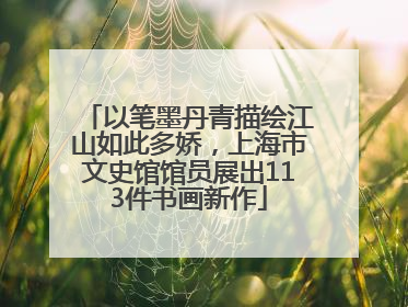 以笔墨丹青描绘江山如此多娇，上海市文史馆馆员展出113件书画新作