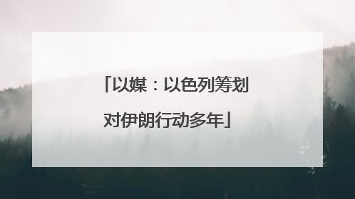 以媒：以色列筹划对伊朗行动多年