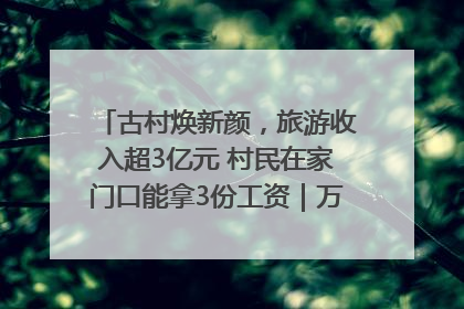 古村焕新颜，旅游收入超3亿元 村民在家门口能拿3份工资｜万千气象看四川