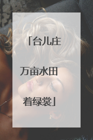 台儿庄万亩水田着绿裳