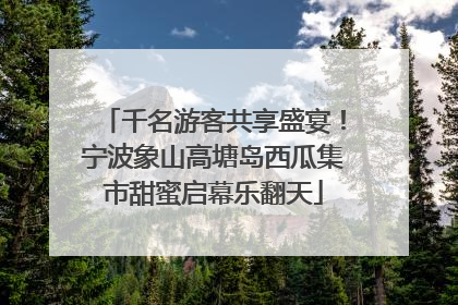 千名游客共享盛宴！宁波象山高塘岛西瓜集市甜蜜启幕乐翻天