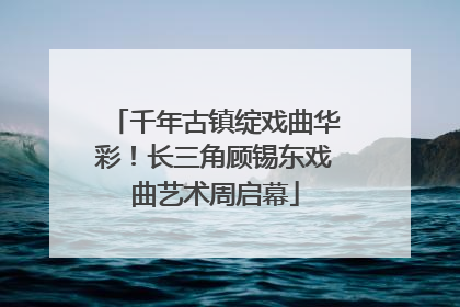 千年古镇绽戏曲华彩！长三角顾锡东戏曲艺术周启幕